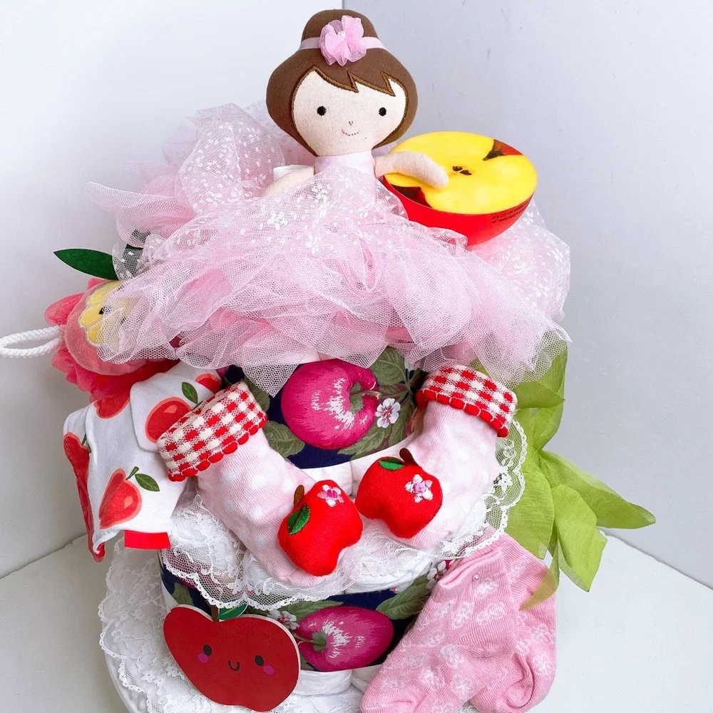 Apple Fruit Diaper Cake, Baby Shower Gift